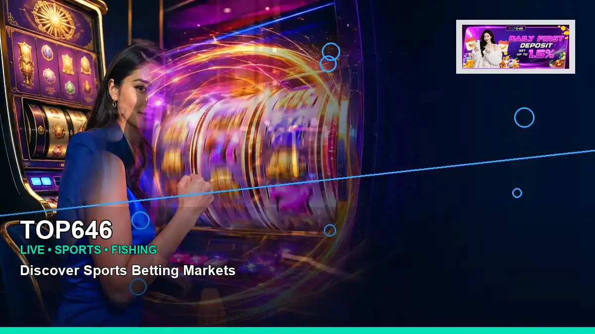 TOP646 mobile casino app featuring an adult Filipina casino host with a left close-up composition